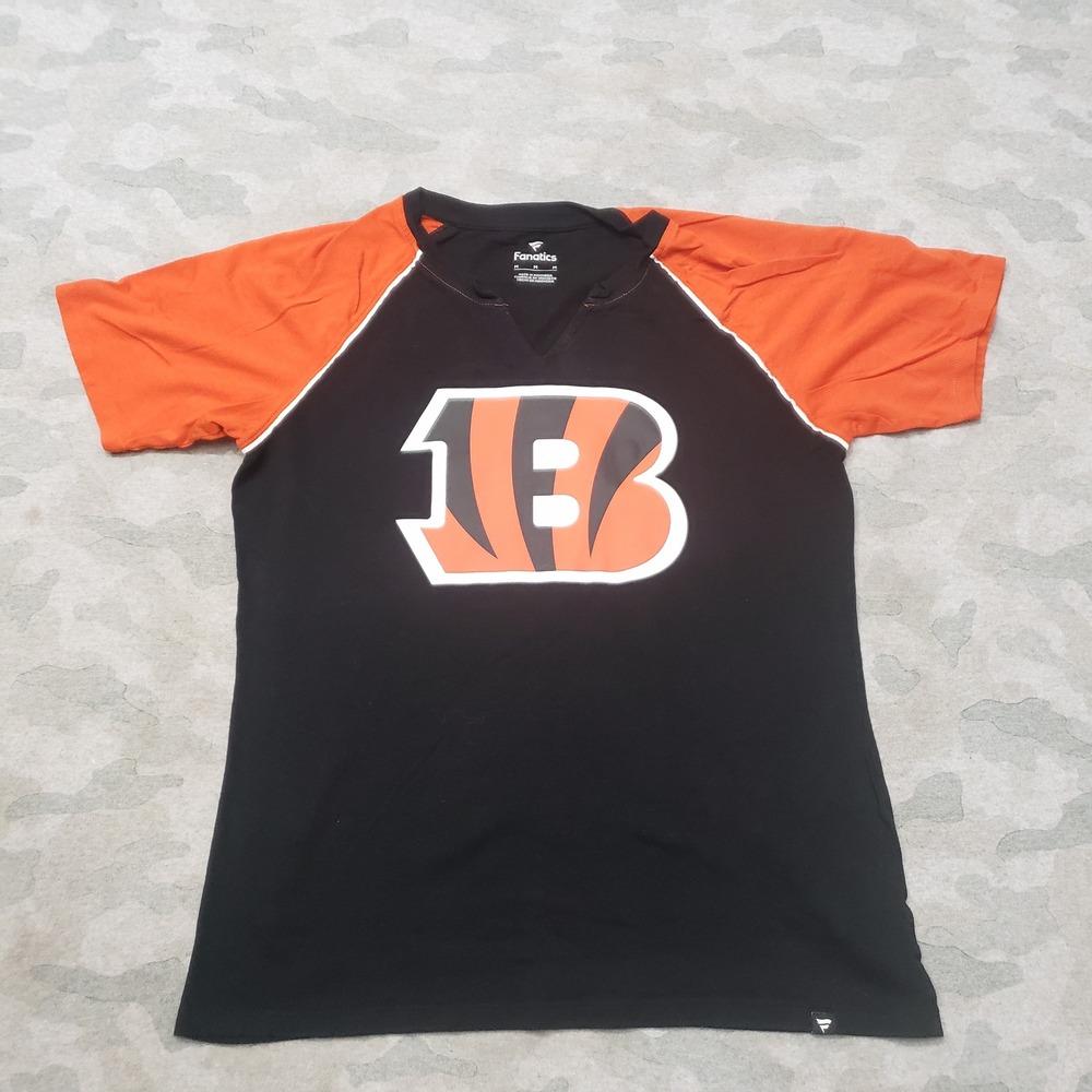 Cincinnati Bengals Top Women Medium Black Football Short Sleeve fanatics